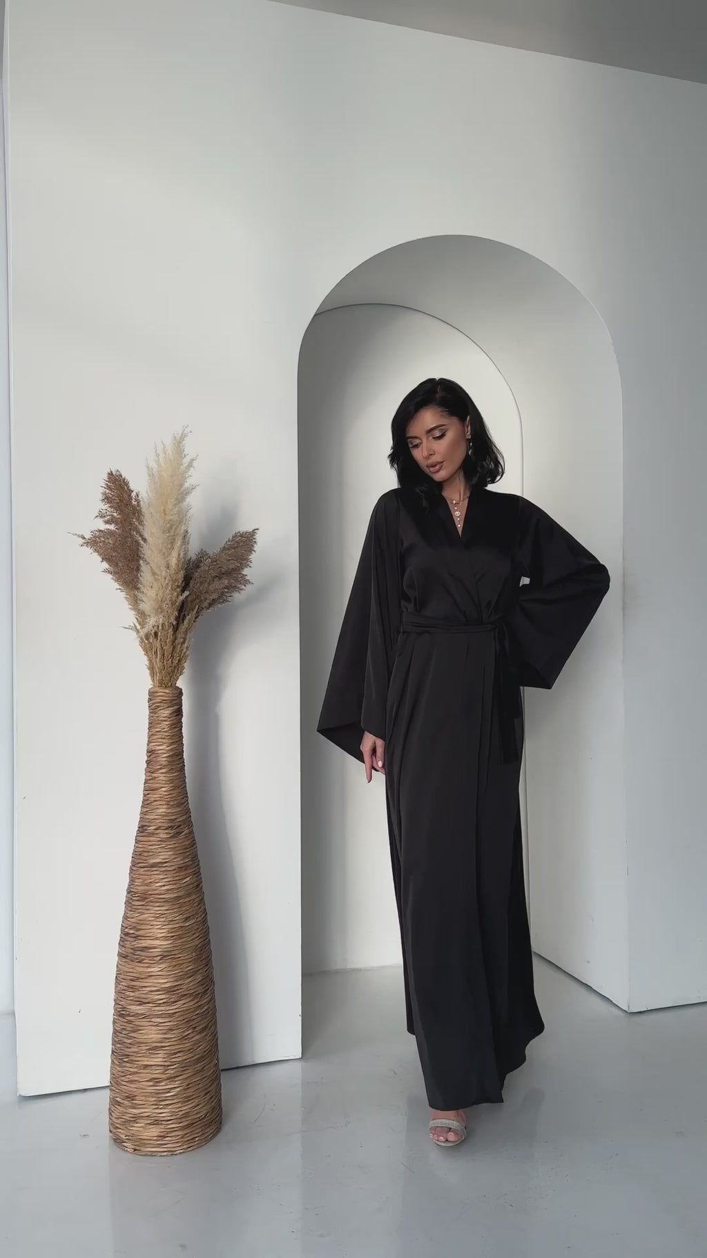 long silk robe