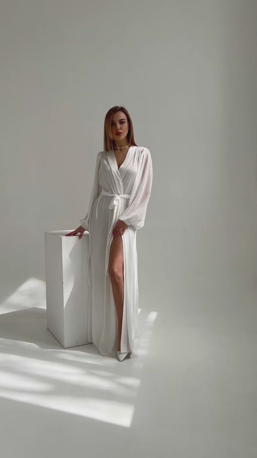 long bridal robe